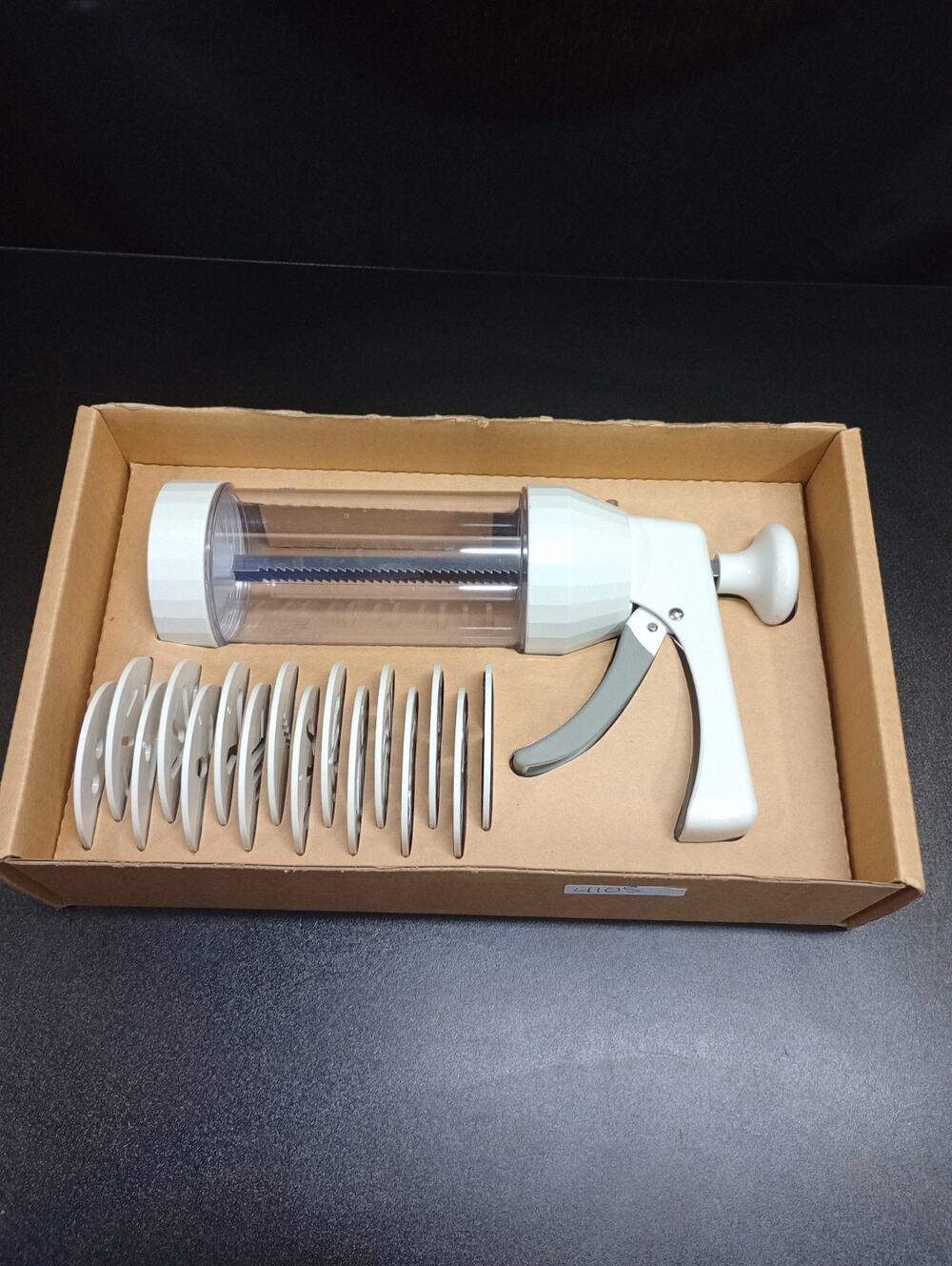 Pampered Chef Cookie Press 16 Different Disc Patterns Complete 1525 Trigger Gun